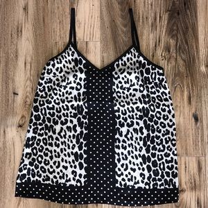 Express leopard polka dot camisole tank